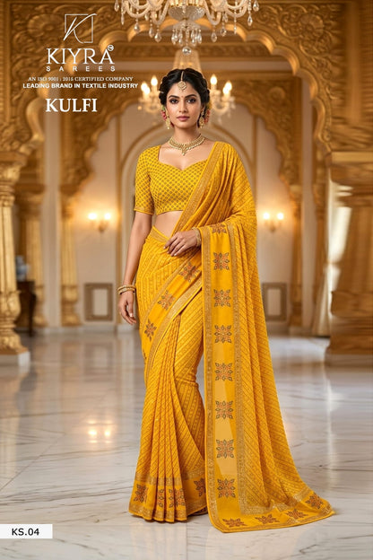 Kulfi Kiyra Weightless Sarees Supplier Gujarat
