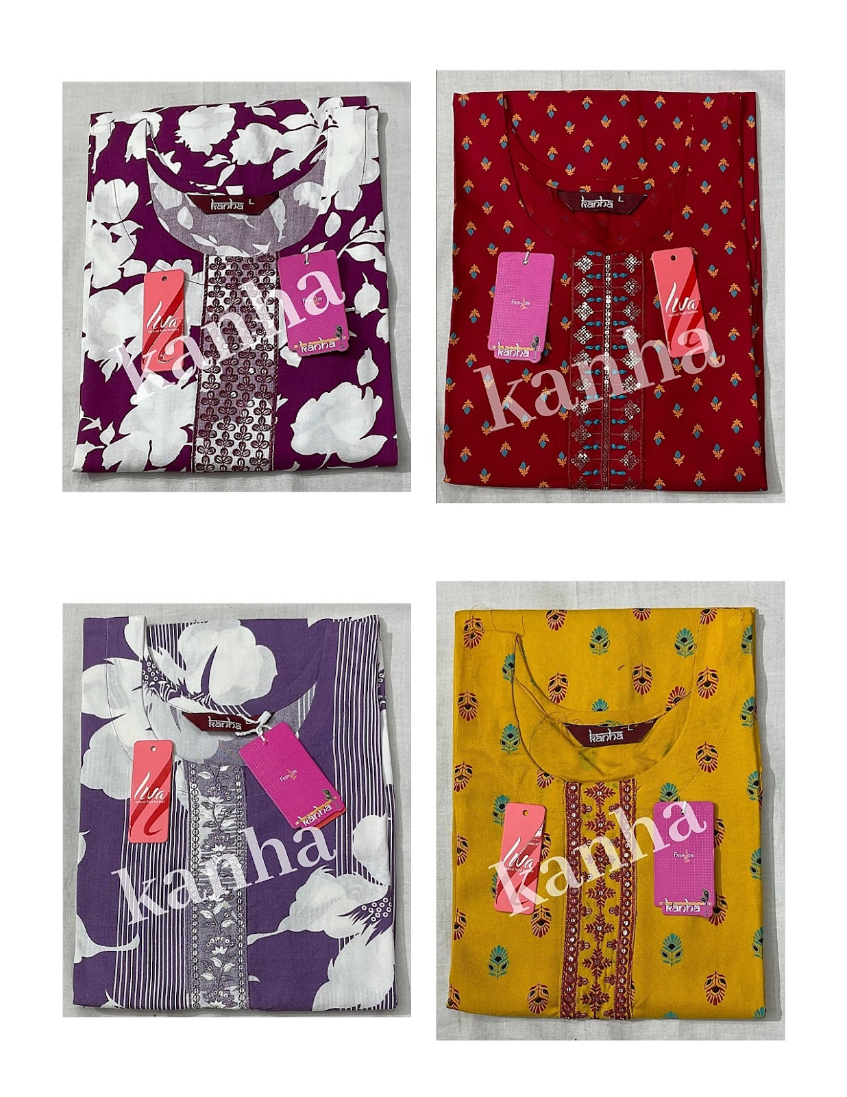 Kumari 020525 Kanha Reyon Kurti With Pocket Wholesale Price