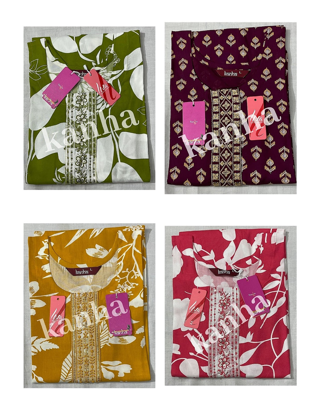 Kumari 020525 Kanha Reyon Kurti With Pocket Wholesale Price