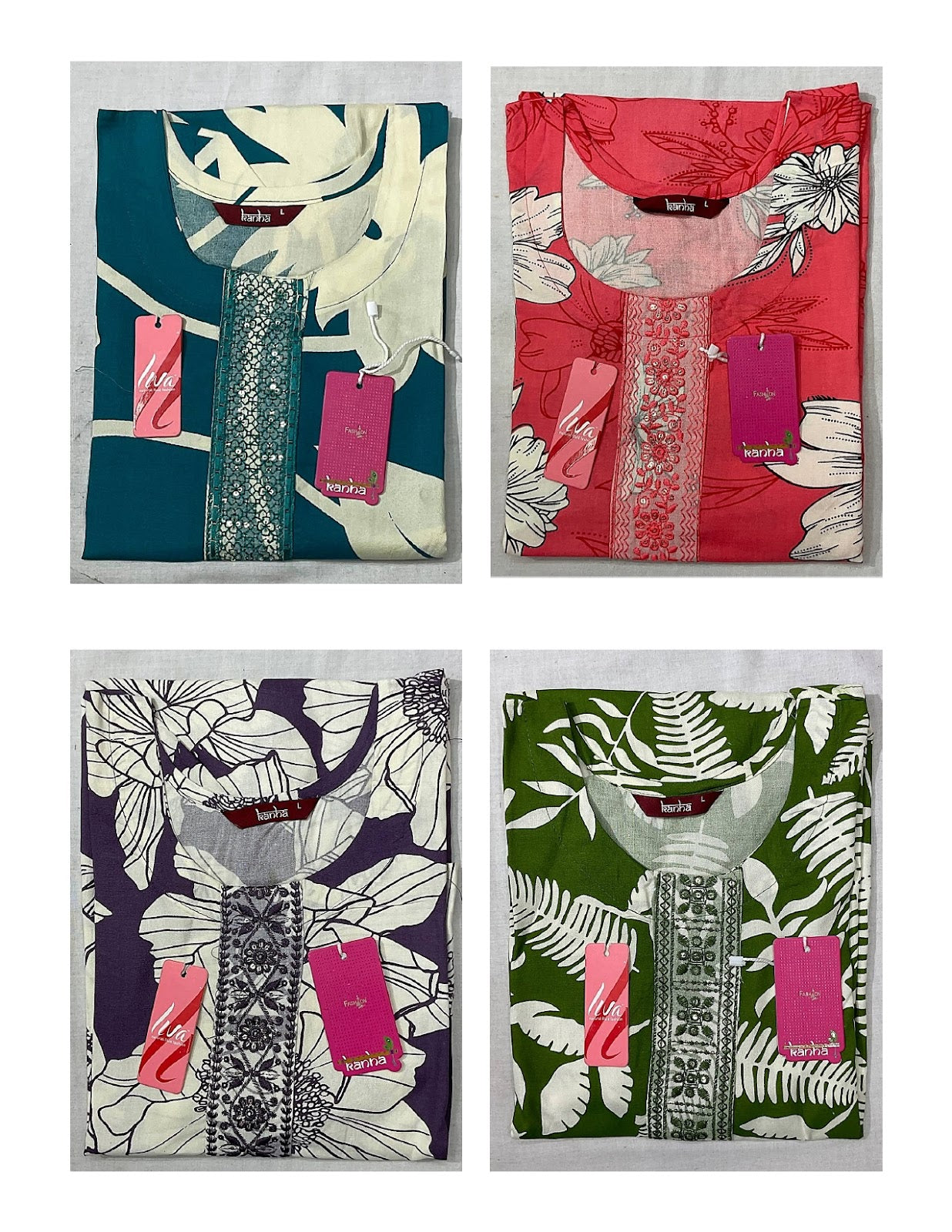 Kumari 2309 Kanha Reyon Kurti With Pocket Wholesaler