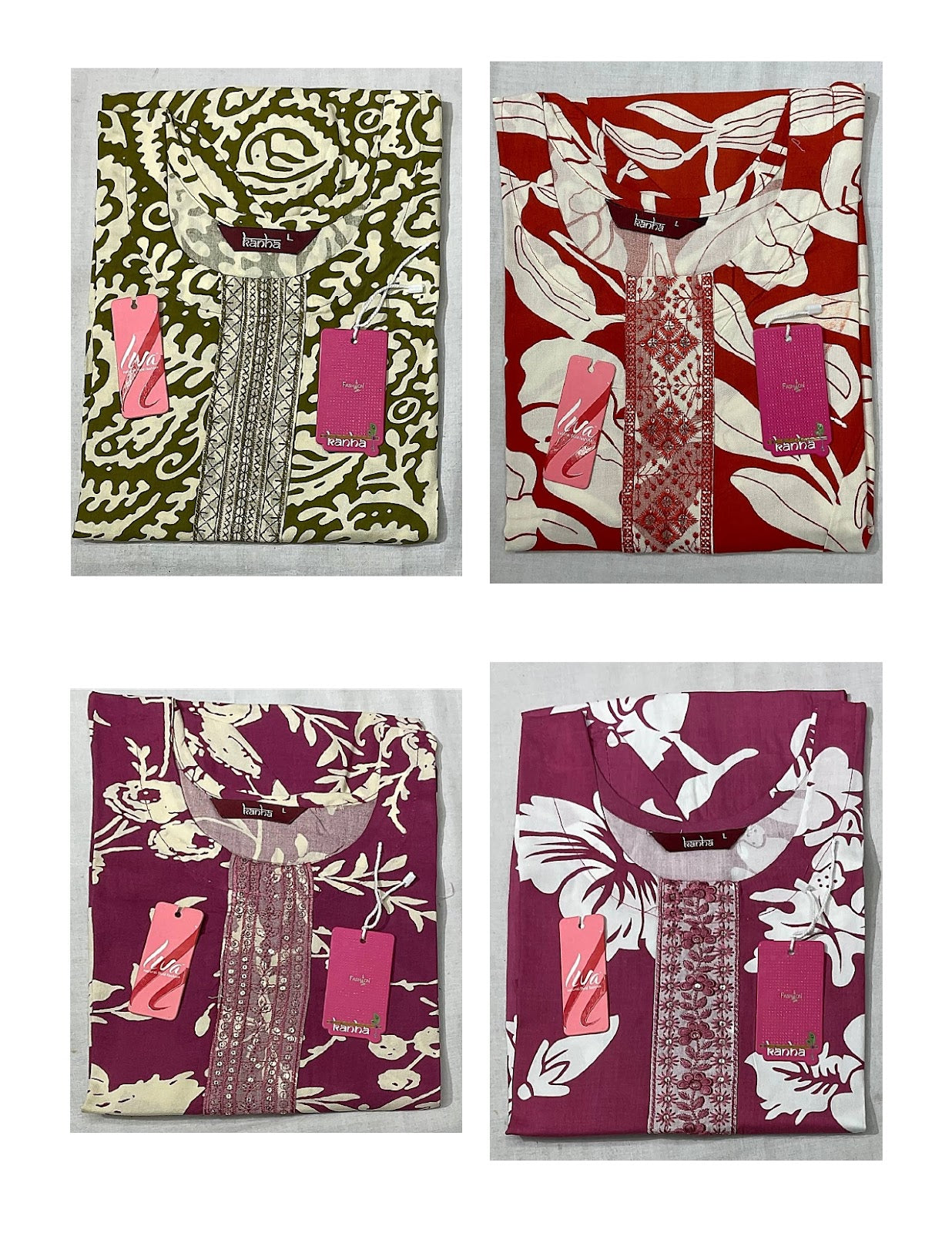 Kumari 2309 Kanha Reyon Kurti With Pocket Wholesaler