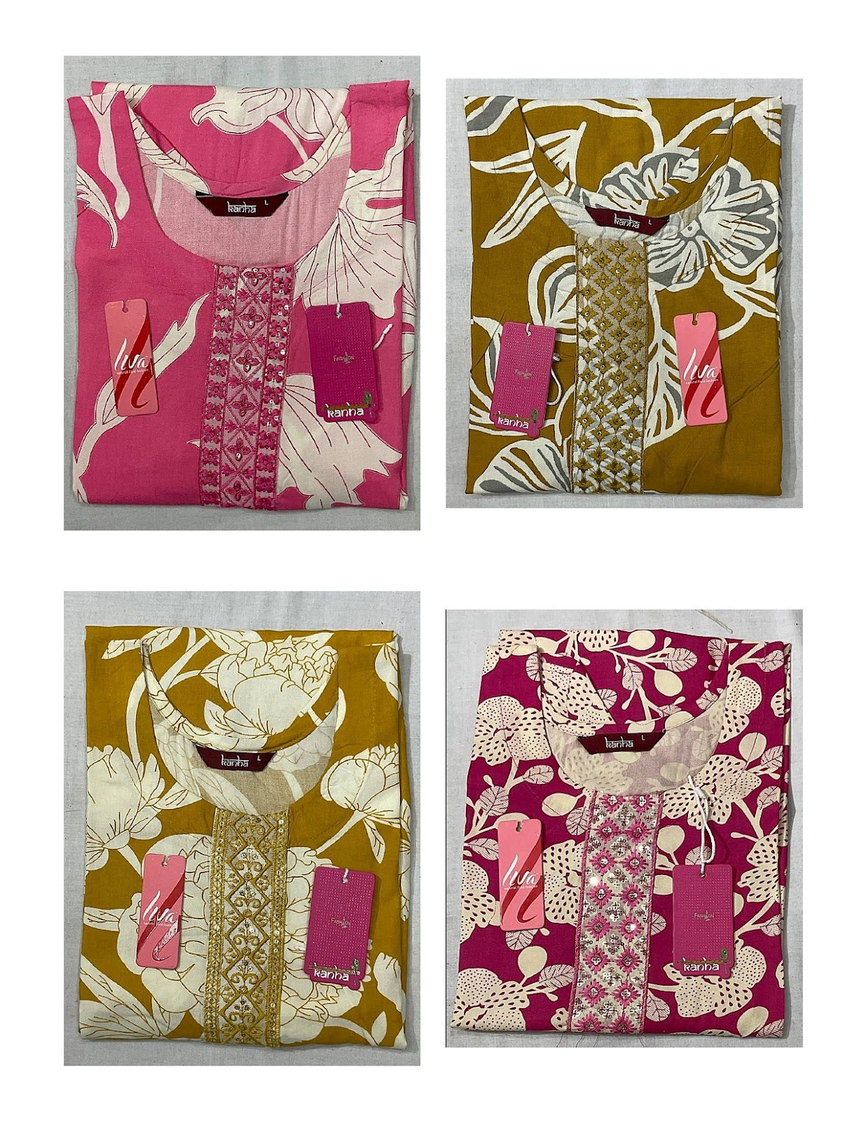 Kumari 2309 Kanha Reyon Kurti With Pocket Wholesaler