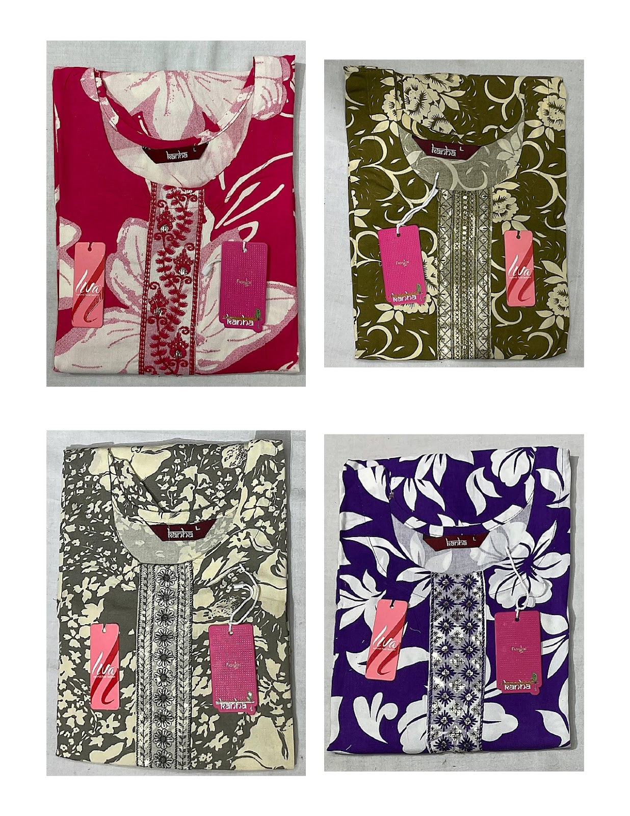 Kumari 2309 Kanha Reyon Kurti With Pocket Wholesaler