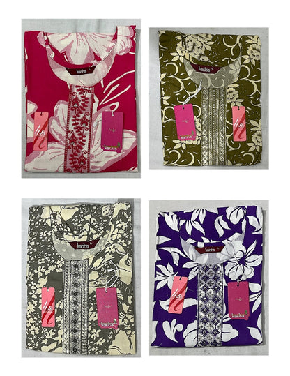 Kumari 2309 Kanha Reyon Kurti With Pocket Wholesaler