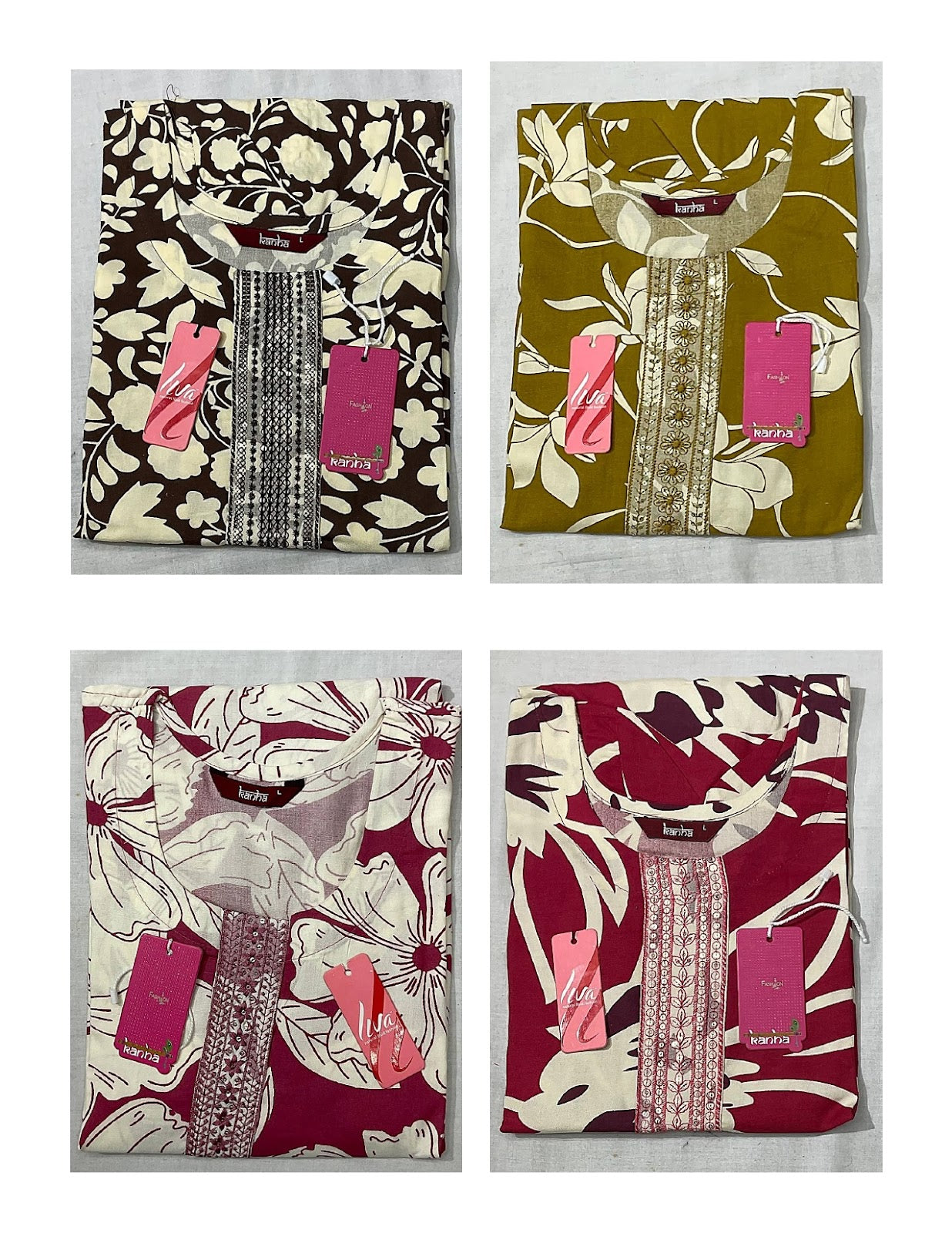 Kumari 2309 Kanha Reyon Kurti With Pocket Wholesaler