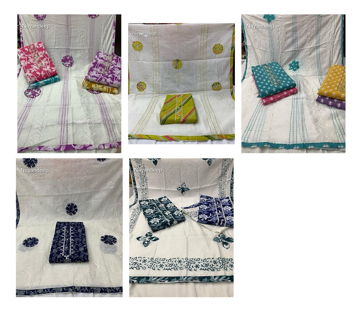 Kumkum 250425 Nayandeep Cotton Dress Material Supplier Gujarat
