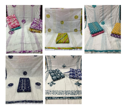Kumkum 250425 Nayandeep Cotton Dress Material Supplier Gujarat