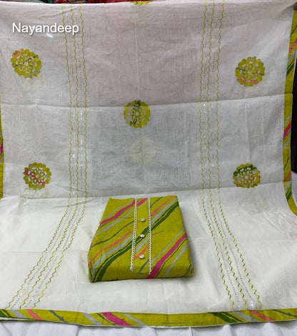 Kumkum 250425 Nayandeep Cotton Dress Material Supplier Gujarat