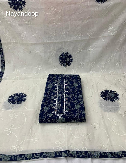Kumkum 250425 Nayandeep Cotton Dress Material Supplier Gujarat
