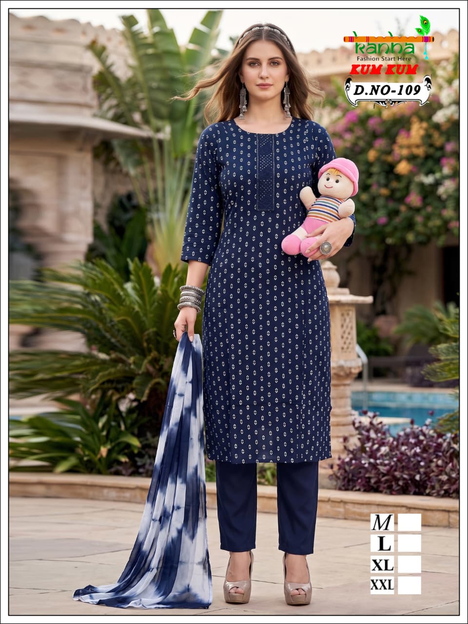 Kumkum Kanha Liva Reyon Feeding Readymade Suit Manufacturer India