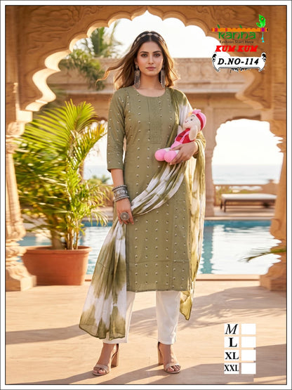 Kumkum Kanha Liva Reyon Feeding Readymade Suit Manufacturer India