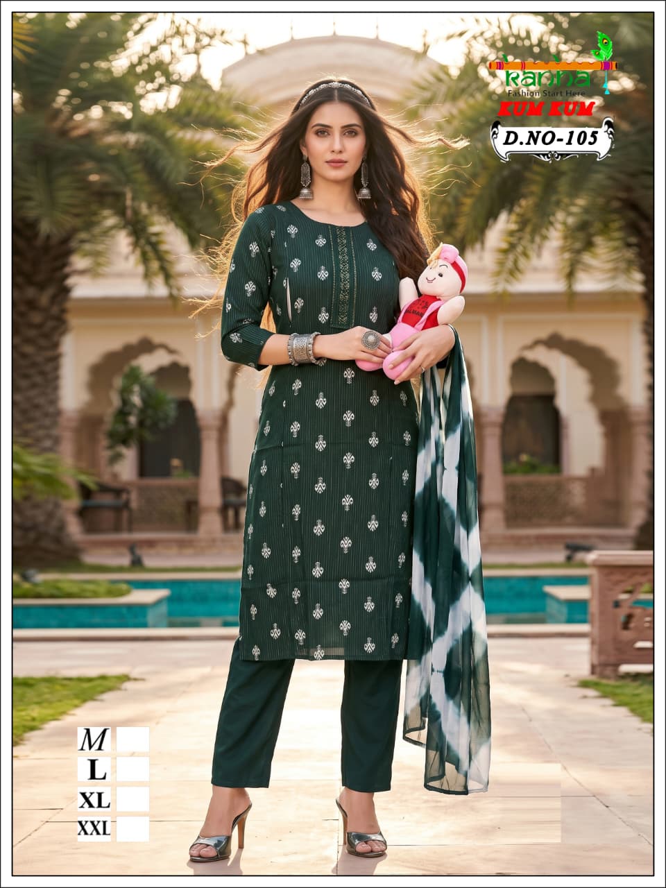 Kumkum Kanha Liva Reyon Feeding Readymade Suit Manufacturer India