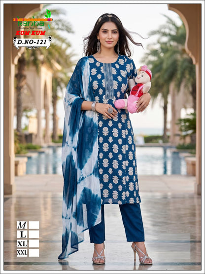 Kumkum Kanha Liva Reyon Feeding Readymade Suit Manufacturer India