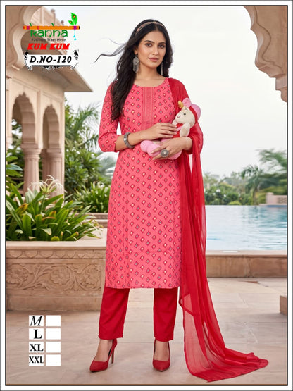 Kumkum Kanha Liva Reyon Feeding Readymade Suit Manufacturer India