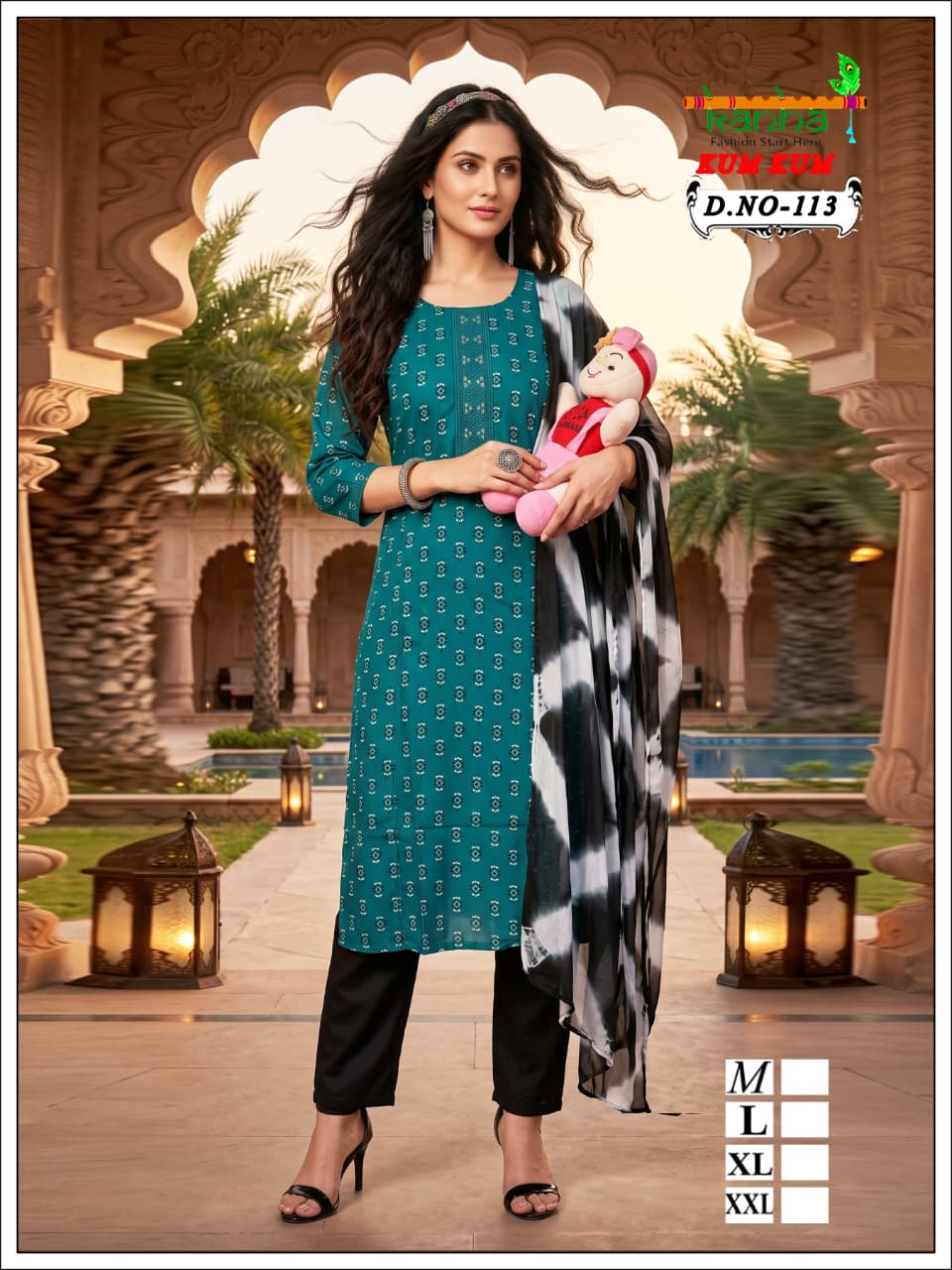 Kumkum Kanha Liva Reyon Feeding Readymade Suit Manufacturer India