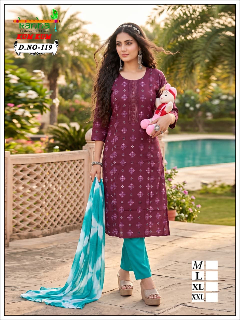 Kumkum Kanha Liva Reyon Feeding Readymade Suit Manufacturer India