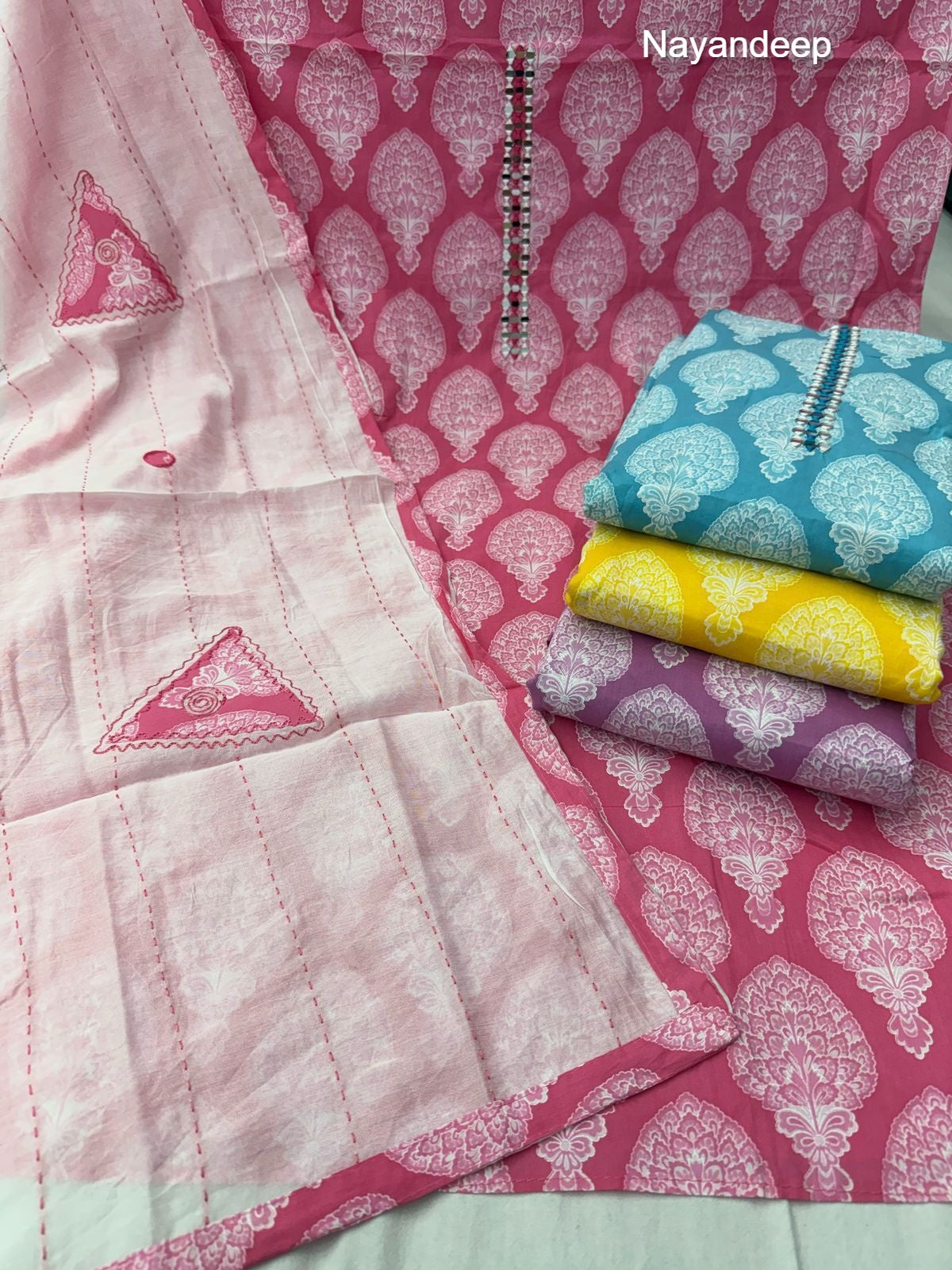 Kumkum Nayandeep Cotton Dress Material Exporter Ahmedabad