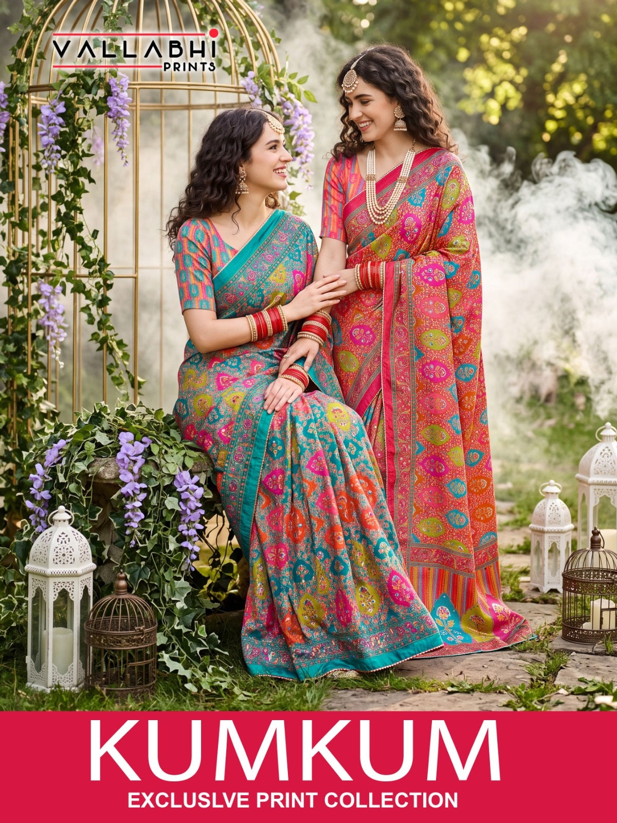 Kumkum Vallabhi Prints Satin Sarees Manufacturer Ahmedabad