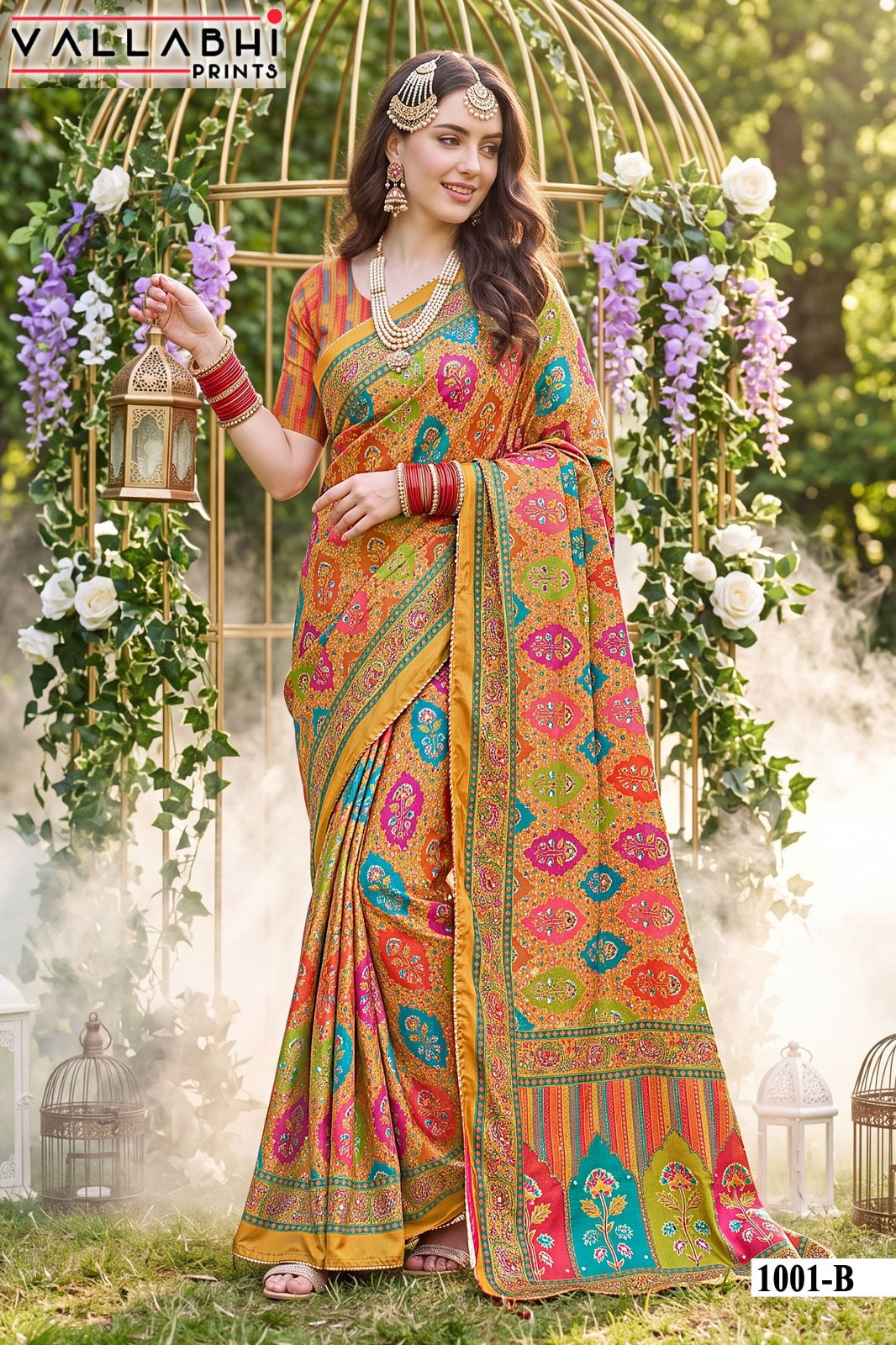 Kumkum Vallabhi Prints Satin Sarees Manufacturer Ahmedabad