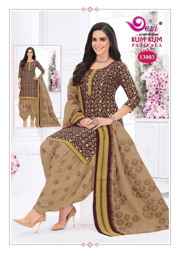 Kumkum Vol 13 Devi Indo Cotton Readymade Patiyala Suits