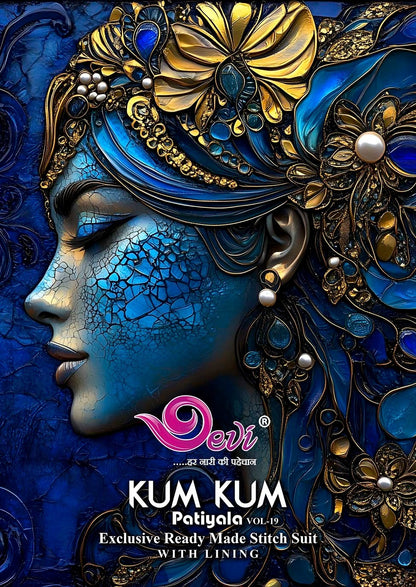 Kumkum Vol 19 With Lining Devi Indo Readymade Cotton Patiyala Suits Exporter