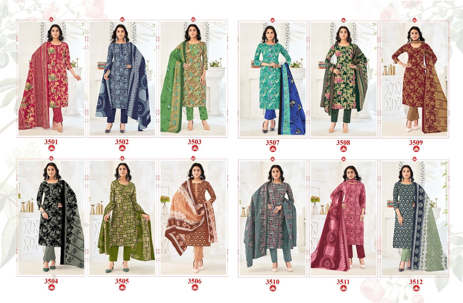 Kumkum Vol 35 Balaji Cotton Pant Style Suits Wholesaler