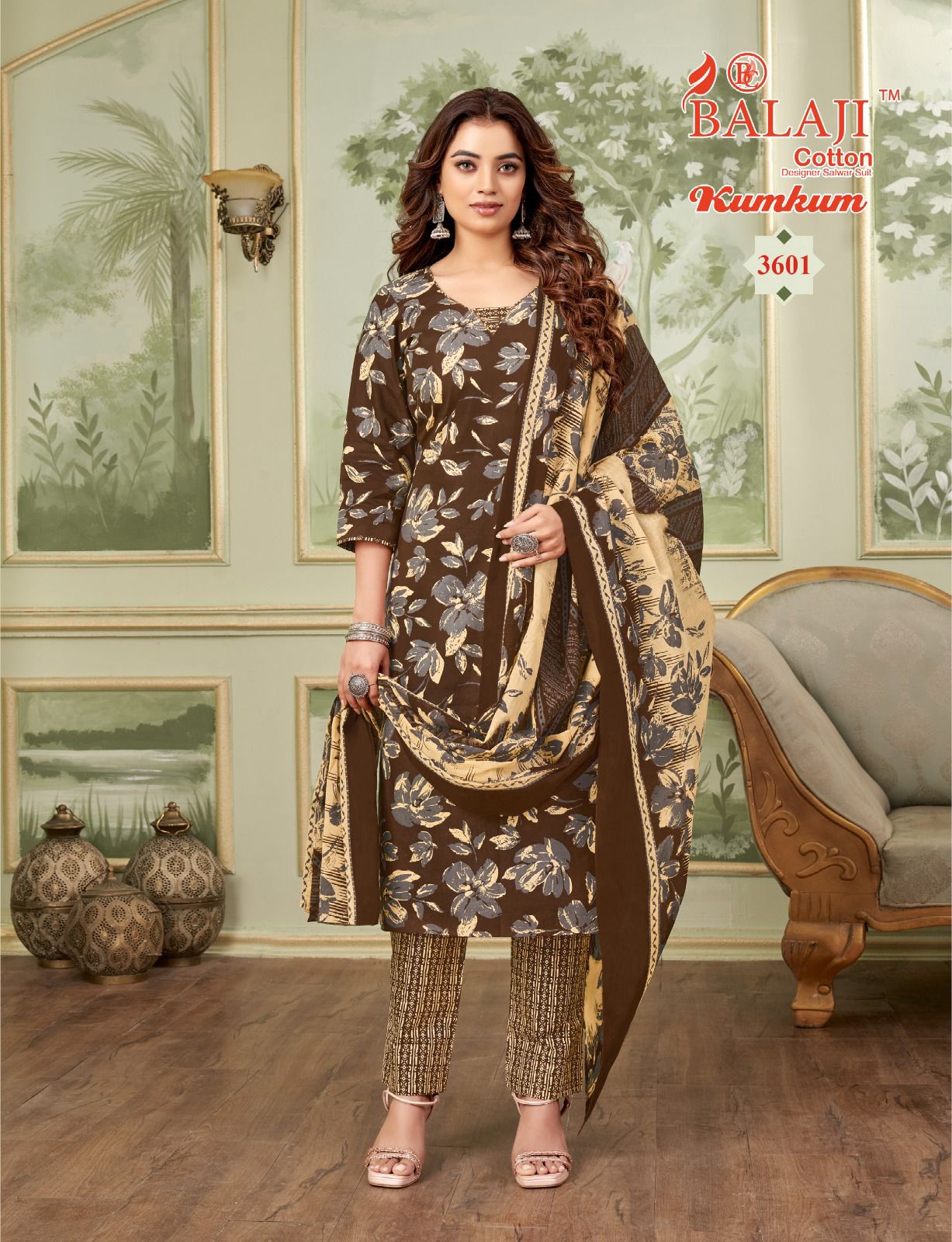 Kumkum Vol 36 Balaji Readymade Cotton Pant Suits Exporter Gujarat