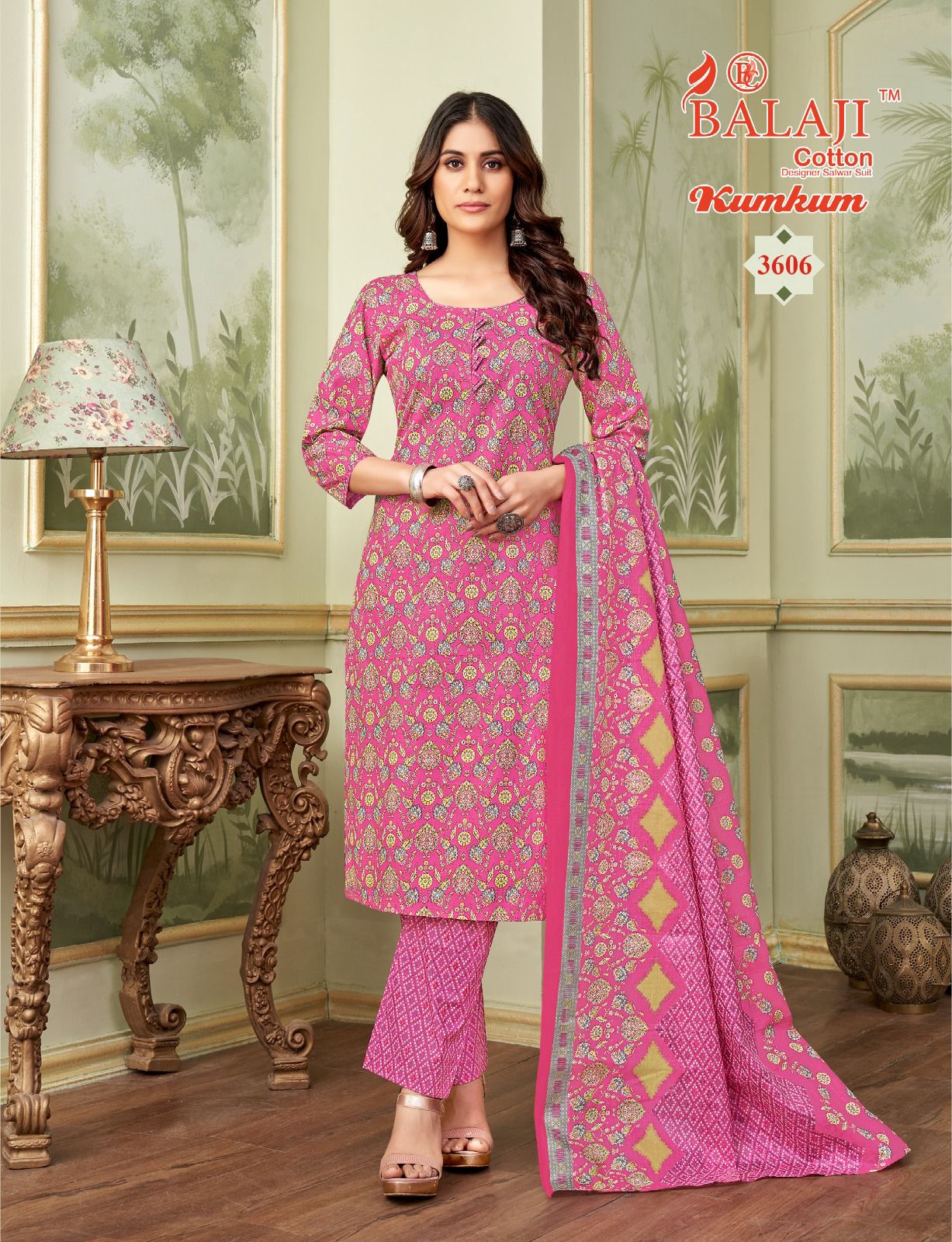 Kumkum Vol 36 Balaji Readymade Cotton Pant Suits Exporter Gujarat