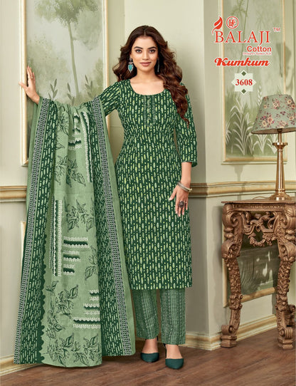 Kumkum Vol 36 Balaji Readymade Cotton Pant Suits Exporter Gujarat