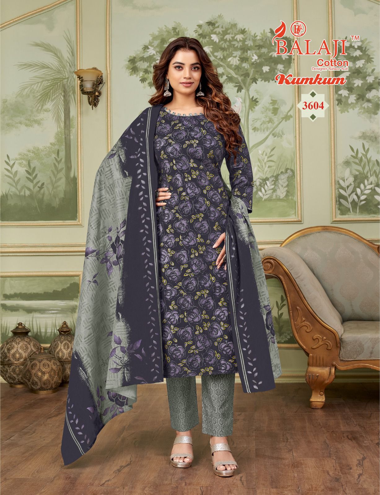 Kumkum Vol 36 Balaji Readymade Cotton Pant Suits Exporter Gujarat