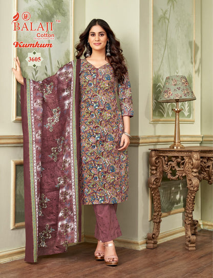 Kumkum Vol 36 Balaji Readymade Cotton Pant Suits Exporter Gujarat