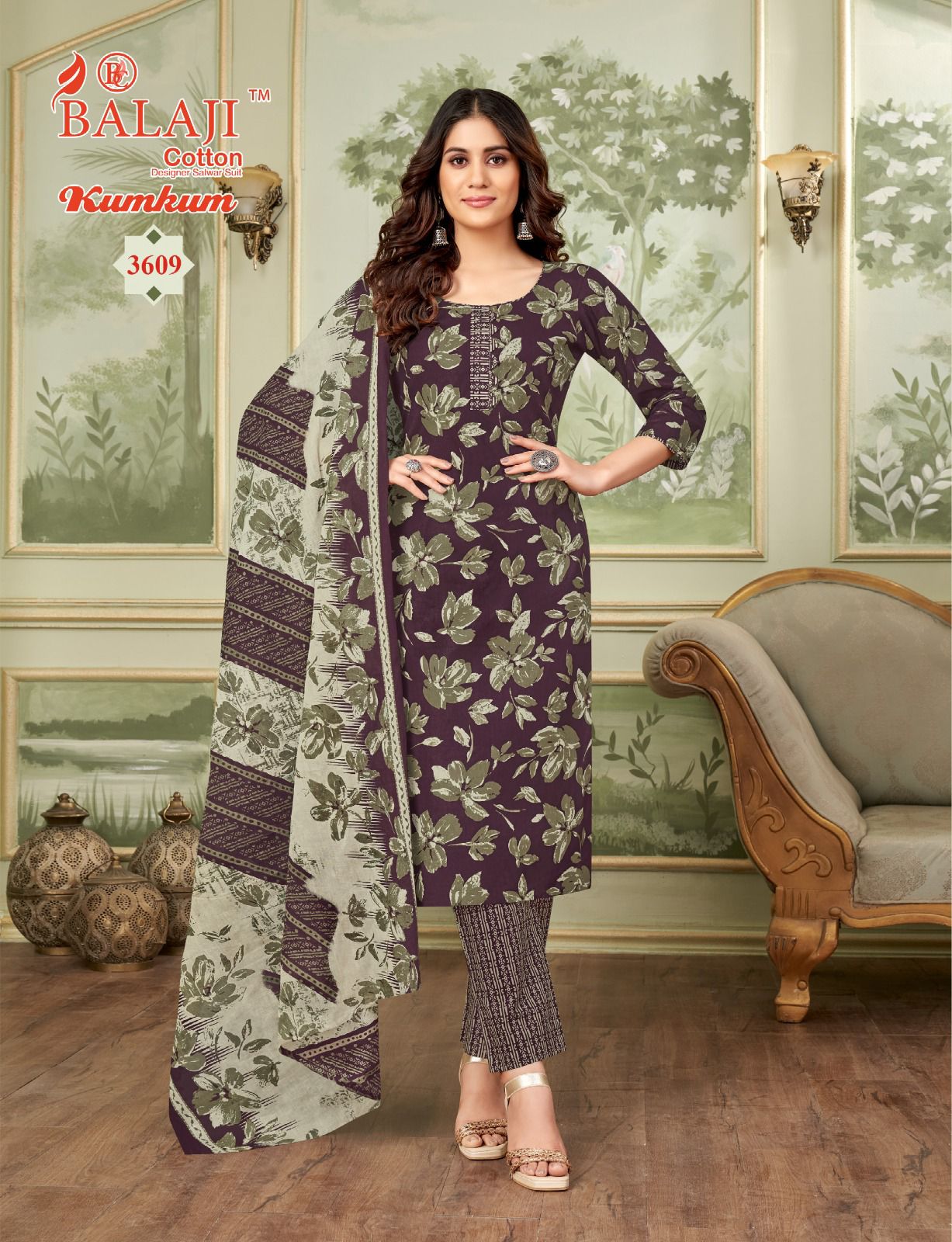 Kumkum Vol 36 Balaji Readymade Cotton Pant Suits Exporter Gujarat
