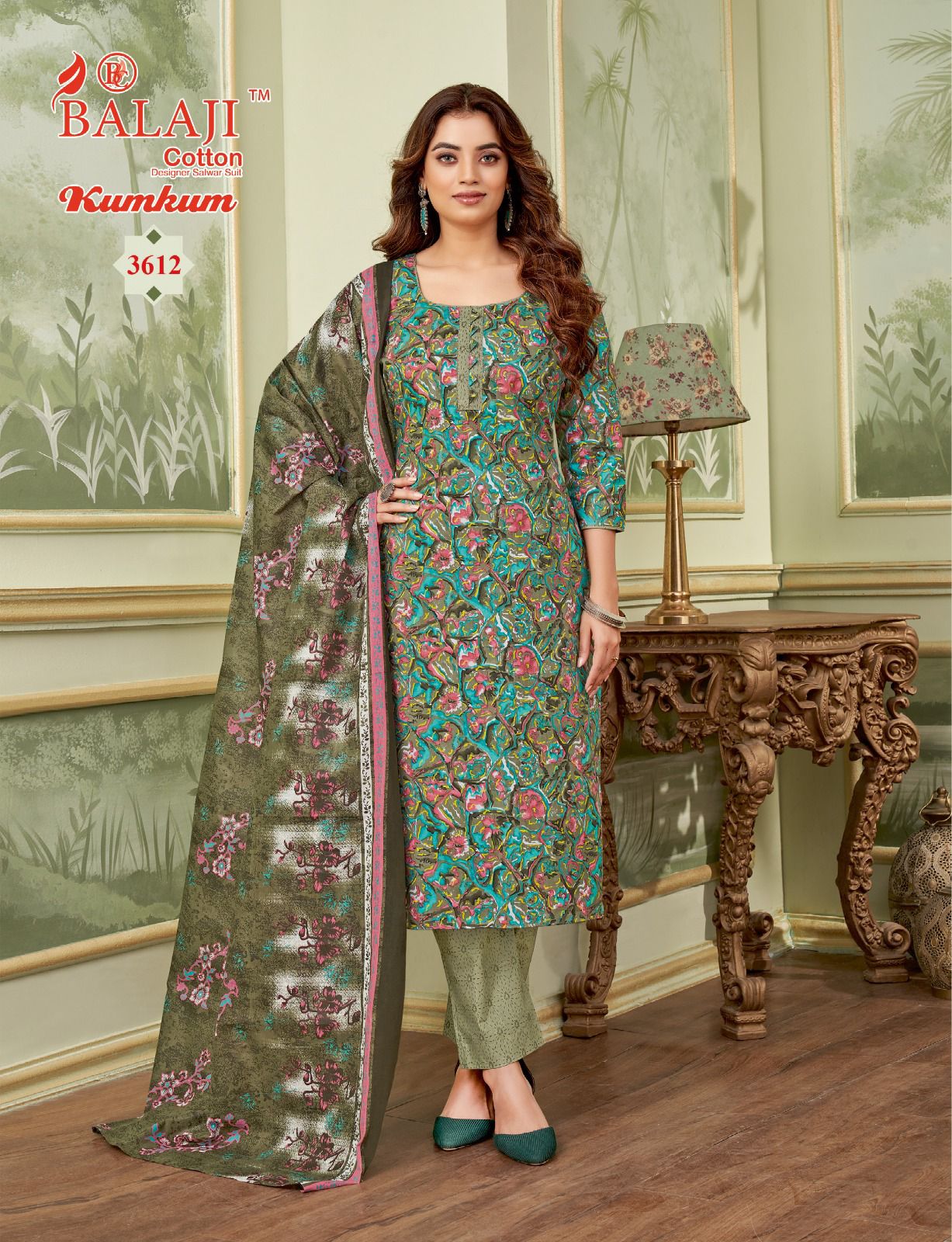 Kumkum Vol 36 Balaji Readymade Cotton Pant Suits Exporter Gujarat