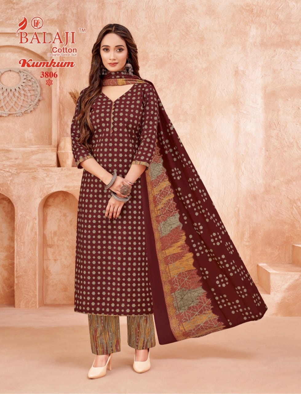 Kumkum Vol 38 Balaji Cotton Dress Material Wholesaler India