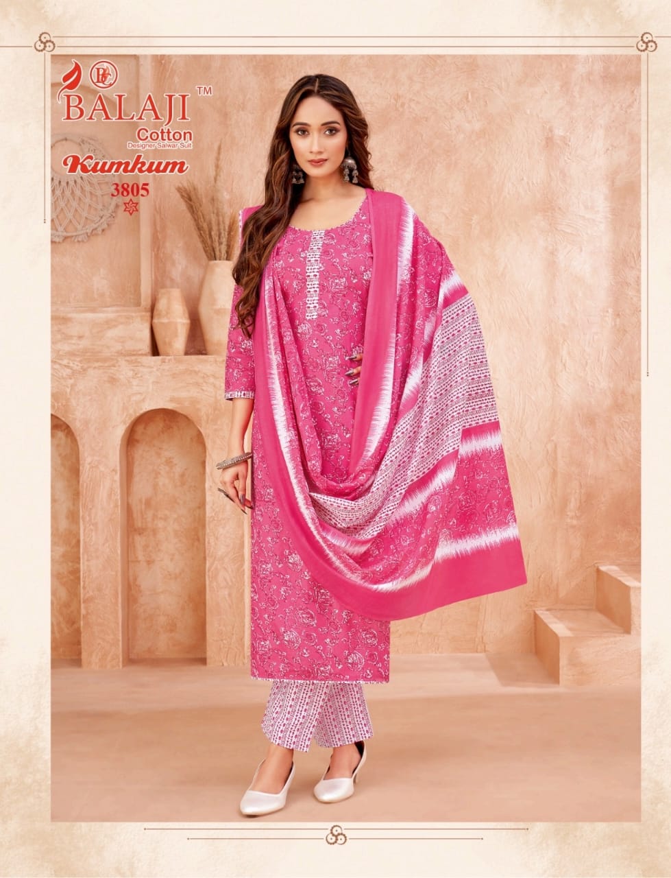 Kumkum Vol 38 Balaji Cotton Dress Material Wholesaler India