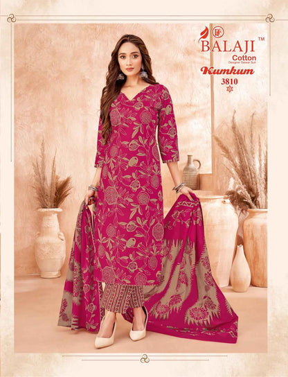 Kumkum Vol 38 Balaji Cotton Dress Material Wholesaler India