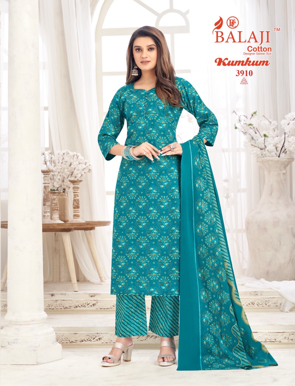 Kumkum Vol 39 Balaji Cotton Dress Material Wholesaler Ahmedabad