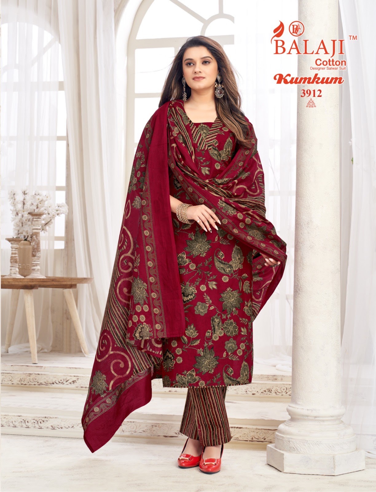 Kumkum Vol 39 Balaji Cotton Dress Material Wholesaler Ahmedabad