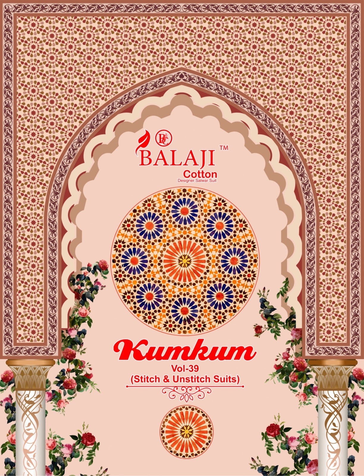 Kumkum Vol 39 Balaji Cotton Dress Material Wholesaler Ahmedabad