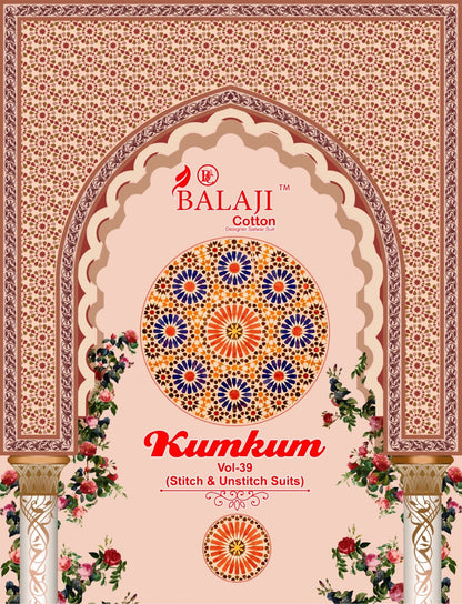 Kumkum Vol 39 Balaji Cotton Dress Material Wholesaler Ahmedabad