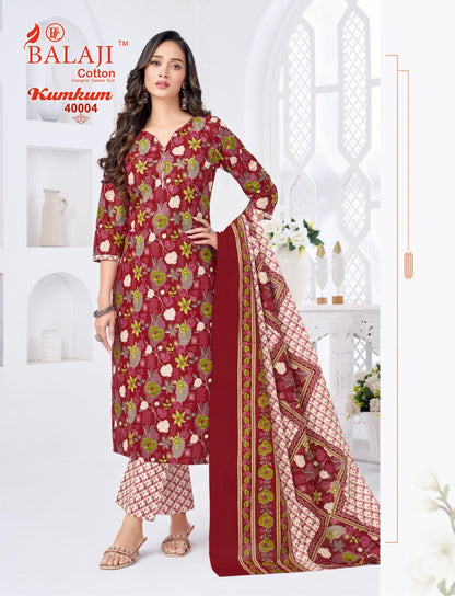 Kumkum Vol 40 Balaji Cotton Dress Material Wholesale Price