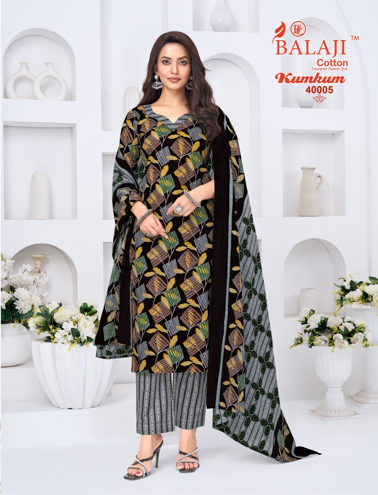 Kumkum Vol 40 Balaji Cotton Dress Material Wholesale Price
