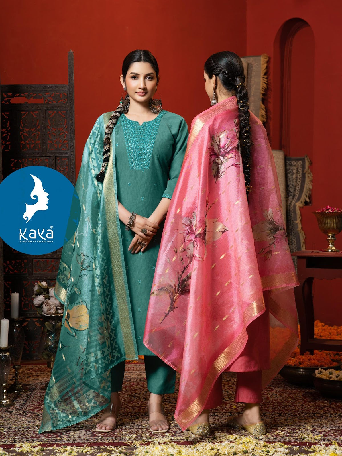 Kumran Kaya Gadwal Silk Readymade Pant Style Suits Manufacturer Ahmedabad