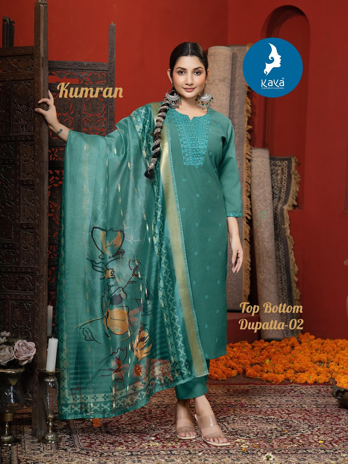 Kumran Kaya Gadwal Silk Readymade Pant Style Suits Manufacturer Ahmedabad