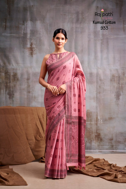 Kumud Rajpath Modal Cotton Sarees Exporter Ahmedabad