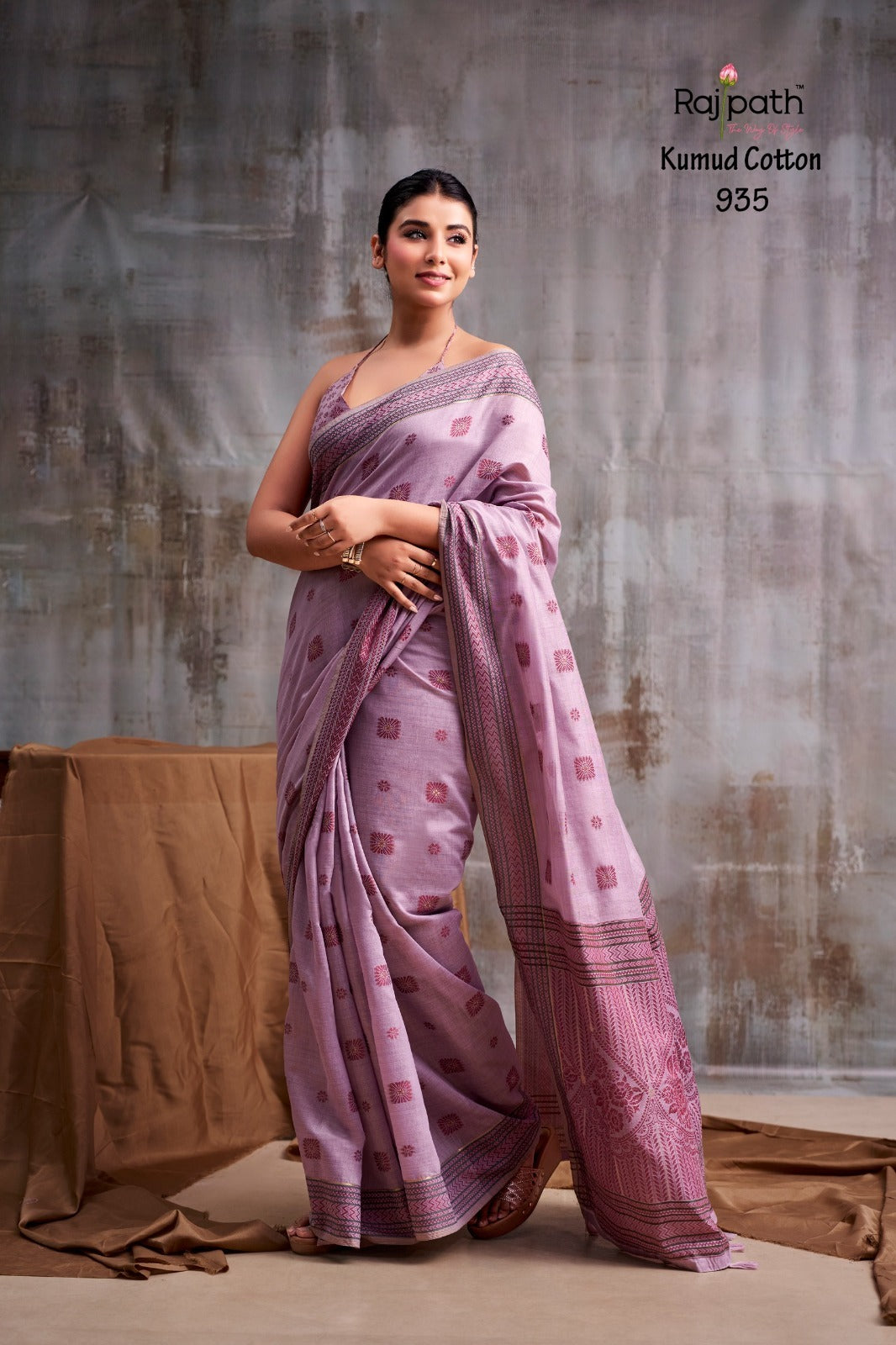 Kumud Rajpath Modal Cotton Sarees Exporter Ahmedabad