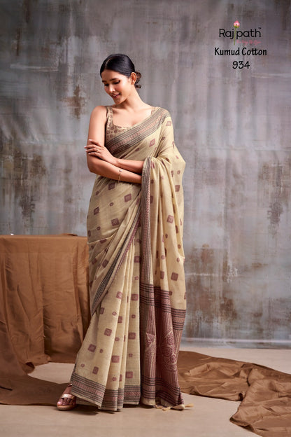 Kumud Rajpath Modal Cotton Sarees Exporter Ahmedabad