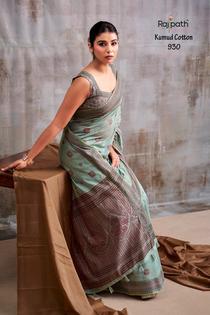 Kumud Rajpath Modal Cotton Sarees Exporter Ahmedabad