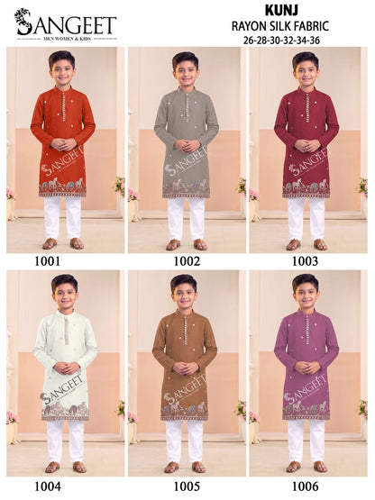 Kunj Sangeet Rayon Boys Kurta Supplier Ahmedabad