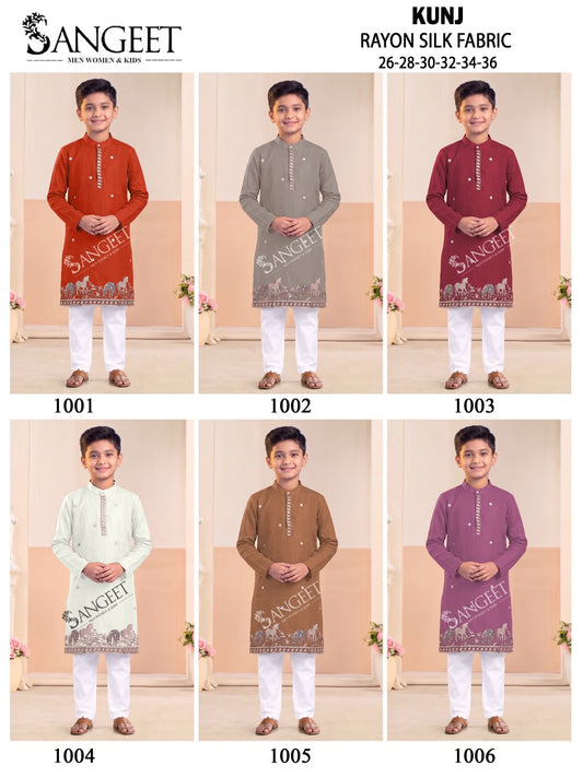 Kunj Sangeet Rayon Boys Kurta Supplier Ahmedabad